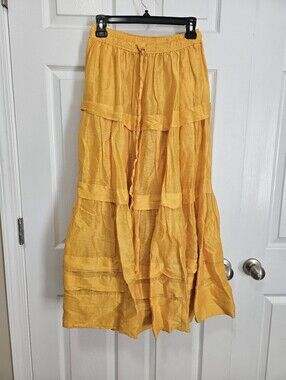 Lee Mathews Linen Silk Blend Skirt